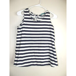 Pim + Larkin Womens Striped Sleeveless TOP - Size XS - Blue White Tie Back